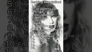 Reputation Ranking  taylorswift reputation [upl. by Meter]