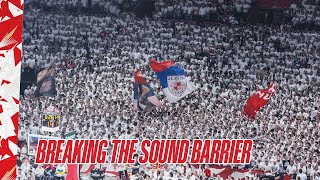 More than 20000 Crvena zvezda fans breaking the sound barrier in Štark Arena against Partizan [upl. by Aohsoj279]