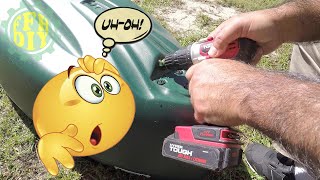 Wasatch Canoe Keel Drain Plug Install  Florida Fish Hunter [upl. by Aniala385]