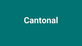 Cantonal Meaning and Pronunciation [upl. by Myrna]