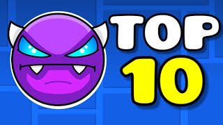 Top 10 EASIEST FREE DEMONS In Geometry Dash 22 [upl. by Balch]