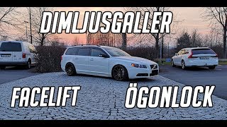 Volvo V70  Monterar Facelift Ögonlock Svarta Dimljusgaller Och Dimljus [upl. by Libnah]