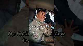 Getting A Carwash With a Broken Window militaryshorts carwash usarmy viralshortvideo [upl. by Ailed]