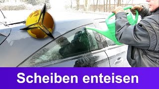 Scheiben enteisen Trick gegen vereiste Autoscheiben im Winter [upl. by Lrac]