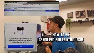 FIX Canon Pro300 Error  Remote UI  Bonjour or IPv4 [upl. by Cowles807]