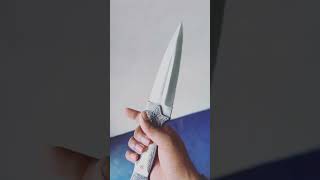 Hand engraving on handle beautiful finished knife double edge dagger knife [upl. by Regen]