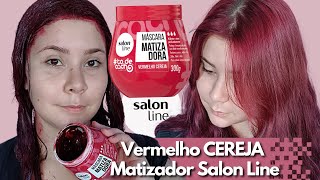 Máscara Matizadora Vermelho CEREJA da SALON LINE e COMPARAÇÕES com os outros tons [upl. by Yema]