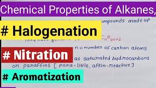 Halogenation of Alkanes Chemical Properties of Alkanes [upl. by Repmek]