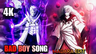 bad boy song tamil  Madara uchiha edit 4k naruto madraa [upl. by Ancelin515]