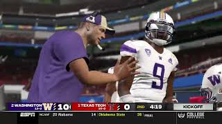 CFP NATIONAL CHAMPIONSHIP  2 WASHINGTON vs 1 TEXAS TECH  CFB REVAMPED 25 TTU DYNASTY [upl. by Toft]