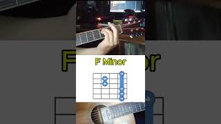 belajar gitar pemula kunci dasar kunci F Minor learn beginner guitar basic key F Minor [upl. by Jeremy589]