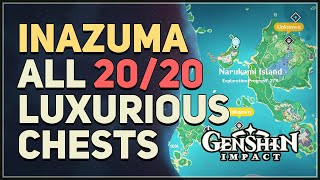 All 20 Inazuma Luxurious Chest Locations Genshin Impact [upl. by Lekzehcey]