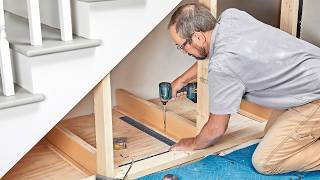 How to Build Under Stair Storage Drawers [upl. by Eadrahs]