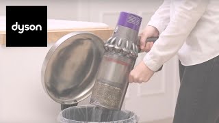 How to empty the bin on your Dyson Cyclone V10™ cordless vacuum [upl. by Leyes]