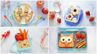 4 Easy Fun Sandwiches for Kids  Fun Food Tutorial [upl. by Kenlee]