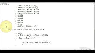 Java  Swing class JTable user input using TextField  CodeLearning [upl. by Nevarc769]