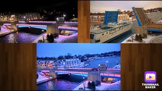 Charlevoix Michigan Bridge Live Cam December 2020 [upl. by Notnef]