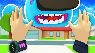 MAKING MEESEEKS INSANELY BIG Rick and Morty Virtual Rickality VR HTC Vive Funny Gameplay [upl. by Ahsikahs]