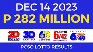 Lotto Result December 14 2023 9pm PCSO [upl. by Reiner]