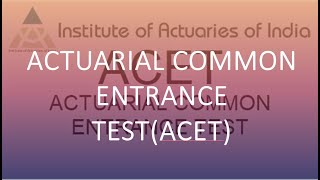 ACET ACTUARIAL ENTRANCE IAI SYLLABUS AND MOST IMPORTANT TOPICS  How to pass the ACET [upl. by Jarib]