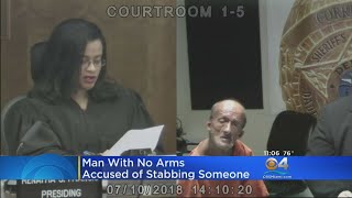 Miami Man Without Arms Charged With Using Scissors To Stab Tourist [upl. by Diver]