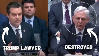 Matt Gaetz  Trump Attorney ends Garlands Career at congress hearing  Evidence Tampering [upl. by Htaek]