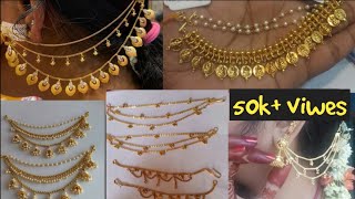 My gold jewellery collection from 4gramschampaswaralu collectionsouth Indian ear ornaments [upl. by Adlei]