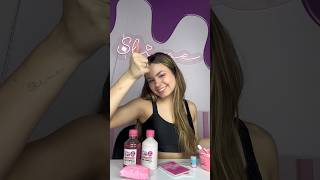 SLIME SÓ COM PRODUTOS ROSA slime [upl. by Leahcimed]