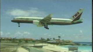 Spectacular ST MAARTEN Airport 20012005 [upl. by Ardnuhsor]