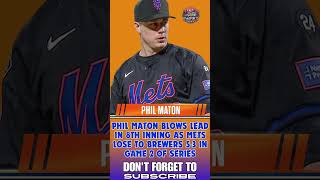 Mets LOSE to Brewers in Game 2 of Wild Card Series as Phil Maton BLOWS THE LEAD Mets MLBPlayoffs [upl. by Josie]