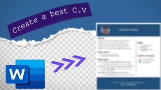 Create a simple and best cv for free in Microsoft Word  best cv format 2024 [upl. by Karil588]