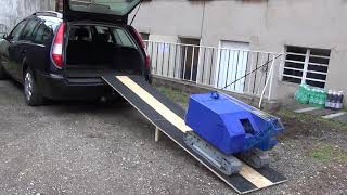 How to get an 80kg 18 scale RC excavator out of the cellar and into the car [upl. by Rinum143]