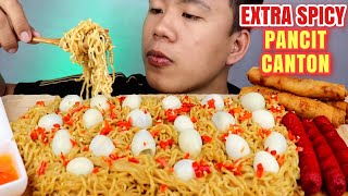 LEVEL UP PANCIT CANTON MUKBANG  Spicy Pancit Canton  Pinoy Mukbang  Mukbang Philippines  Asmr [upl. by Fridell645]