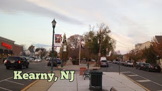 Evening walk in Kearny New Jersey  Memorial Park on Kearny Ave to some of the streets around [upl. by Ellehcim509]