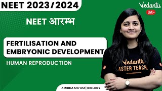 Human reproduction NEET Zoology Class12 Ch3 L6 Fertilization amp Embryonic Development Ambika Maam [upl. by Dnaloy]