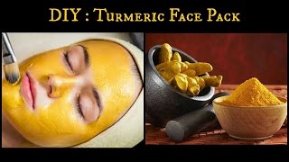 DIY Turmeric face pack for oily acne prone skin and skin brightening [upl. by Mcwilliams]