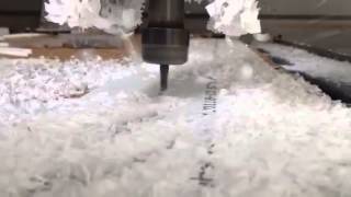 Cutting corian solid surface on CNC Router [upl. by Lehmann]