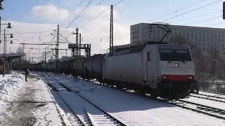 Züge im Schnee  Dresden Hauptbahnhof  05022019 [upl. by Doubler]