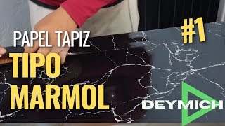 como colocar papel tapiz tipo marmol para barra de cocina [upl. by Jorin]