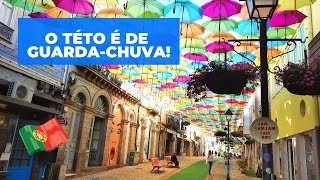 Águeda Portugal  INCRÍVEL  Cidade dos Guarda Chuvas 🇵🇹 Águeda Umbrella [upl. by Nefen]