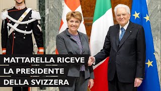 Mattarella incontra SE la Signora Viola Amherd Presidente della Confederazione Svizzera [upl. by Arie752]