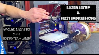 LASER Attachment  Setup amp First Impressions  Anycubic Mega Pro 2in1 3D Printer [upl. by Nomad]