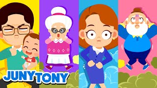 We Are a Gassy Poopy Family  More｜Kids Songs｜Cartoon｜JunyTony [upl. by Ayikan]