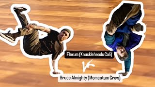 Flexum Knuckleheads Cali vs Bruce Almighty Momentum Crew Exhibition Battle  Winnipeg Manitoba [upl. by Thayne]