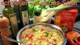 REZEPT schneller COUSCOUSSalat Lecker schnell und gesund [upl. by Dominica]