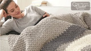 Crochet Hibernation Blanket Pattern  EASY  The Crochet Crowd [upl. by Eul]