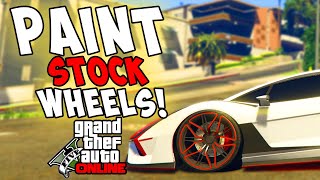 GTA 5 Online  How to Paint STOCK RIMS in 2022 NO iFruit App [upl. by Goldina]