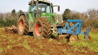 HD  Fendt 716 Power  Préparation des terre 2014 [upl. by Hcirdeirf]