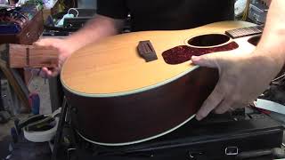 Slotting the Acoustic Guitar bridge StringTech Workstations [upl. by Goldshell]