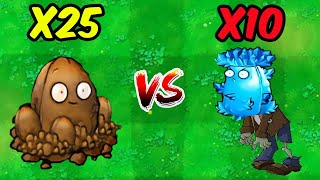 PVZ 1 Hybrid Challenge  25 Of All Hybrid Plants Vs 10 Icy Tallnut Zombie  EXTRA  Who Will Win [upl. by Tjaden]